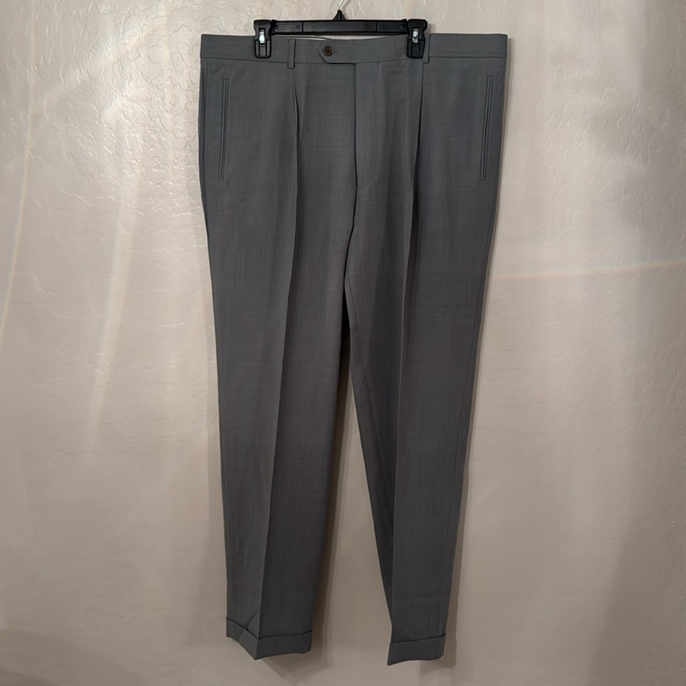 Gray Wool Three-Button Suit Jacket - image 7